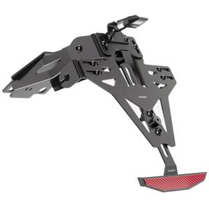 Kentekenplaathouder met verlichting Highsider Akron RS PRO Yamaha R125, YZF-R125 zwart