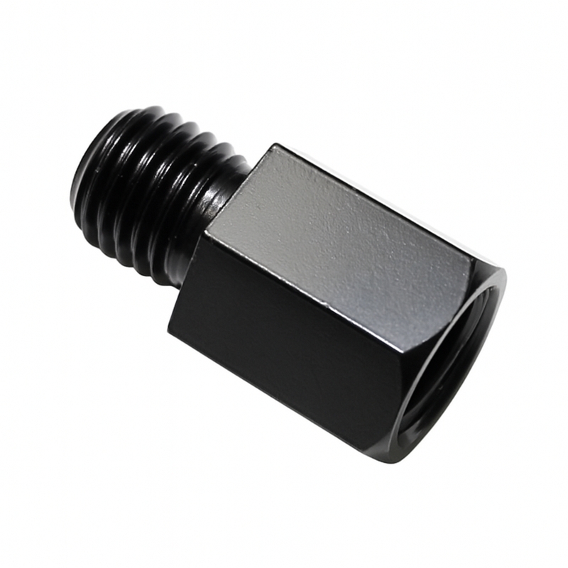 Adapter voor Highsider Smart spiegel van rechtse schroefdraad M10 naar rechtse schroefdraad M10 zwart