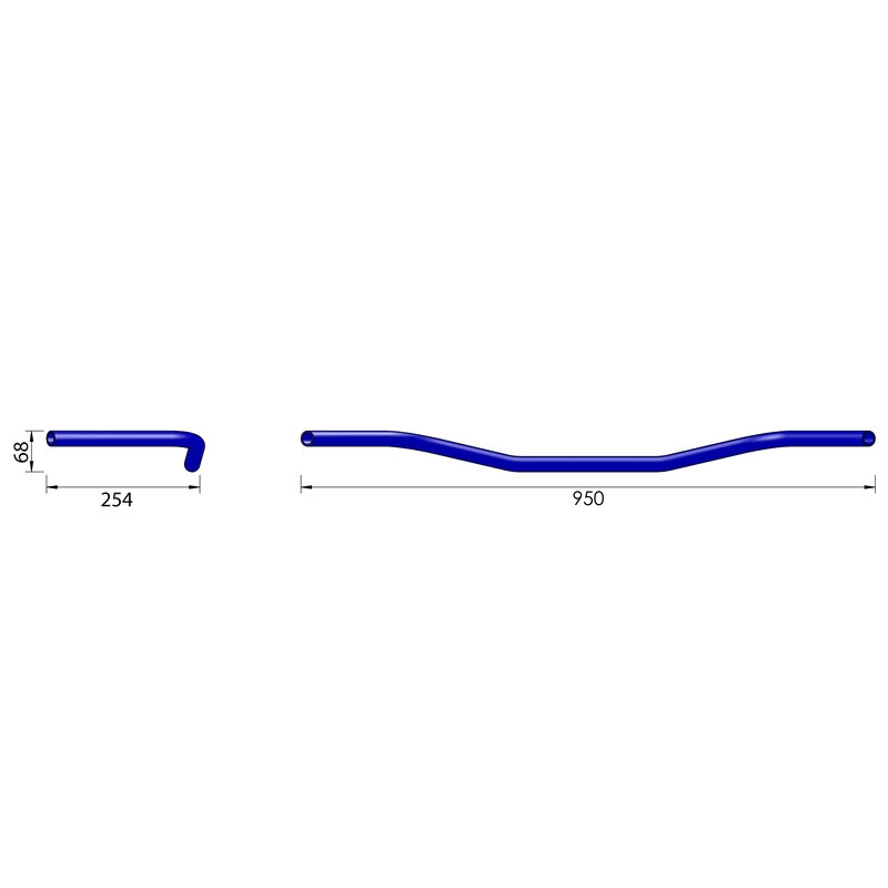 Motorfietsstuur Highsider PRO Old Style L12 95 mm chroom