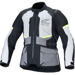 Alpinestars Andes Air Drystar motorjack lichtgrijs-donkergrijs-zwart-fluogeel