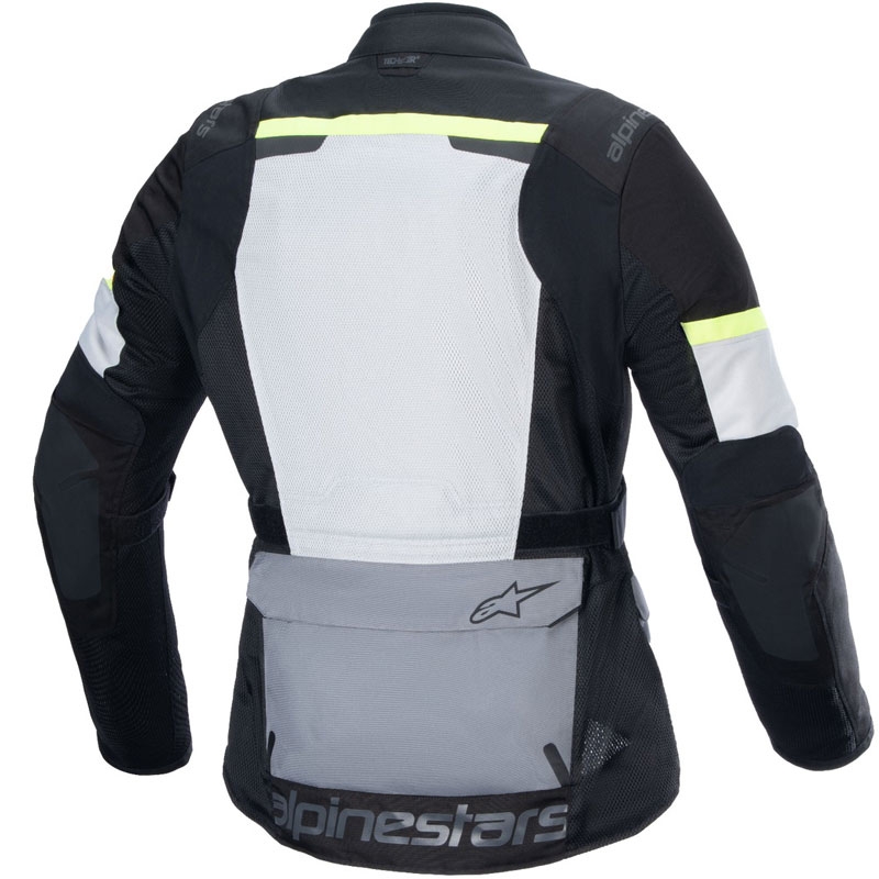 Alpinestars Andes Air Drystar motorjack lichtgrijs-donkergrijs-zwart-fluogeel