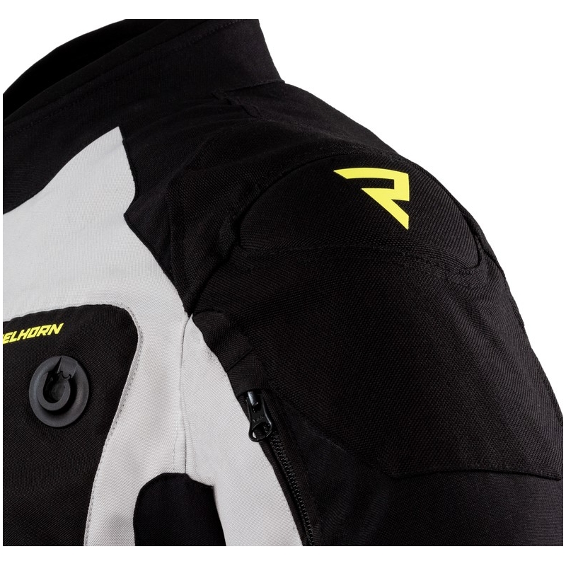 Rebelhorn Borg zwart-grijs-fluo gele motorjas