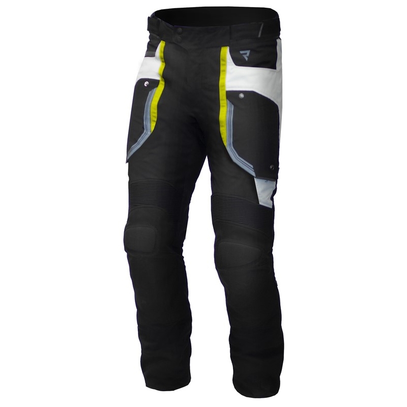 Rebelhorn Borg zwart-grijs-fluo gele motorbroek uitverkoop