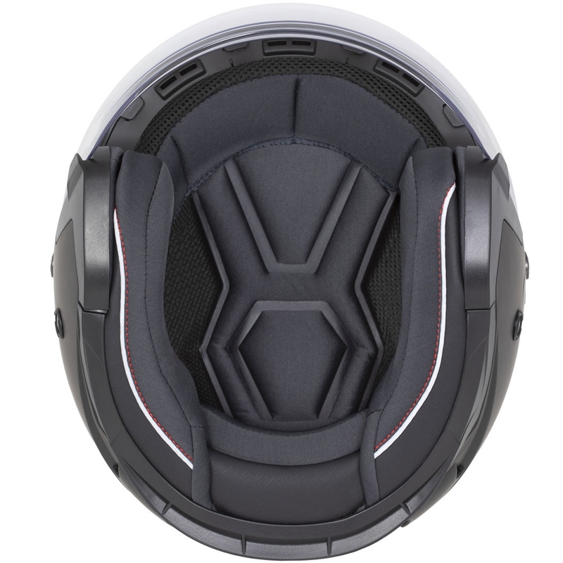 Cassida Reflex 2.0 Veiligheid open motorhelm fluo geel-rood-grijs-reflecterend zilver
