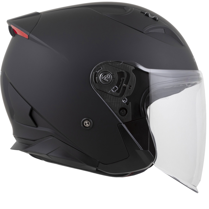 Cassida Reflex 2.0 Solid Open Face Motorhelm Mat Zwart-Donkergrijs