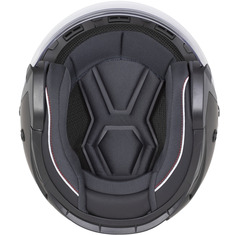 Cassida Reflex 2.0 Solid Open Face Motorhelm Mat Zwart-Donkergrijs
