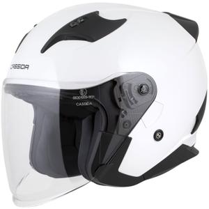 Cassida Reflex 2.0 Solid open face motorhelm wit-zwart