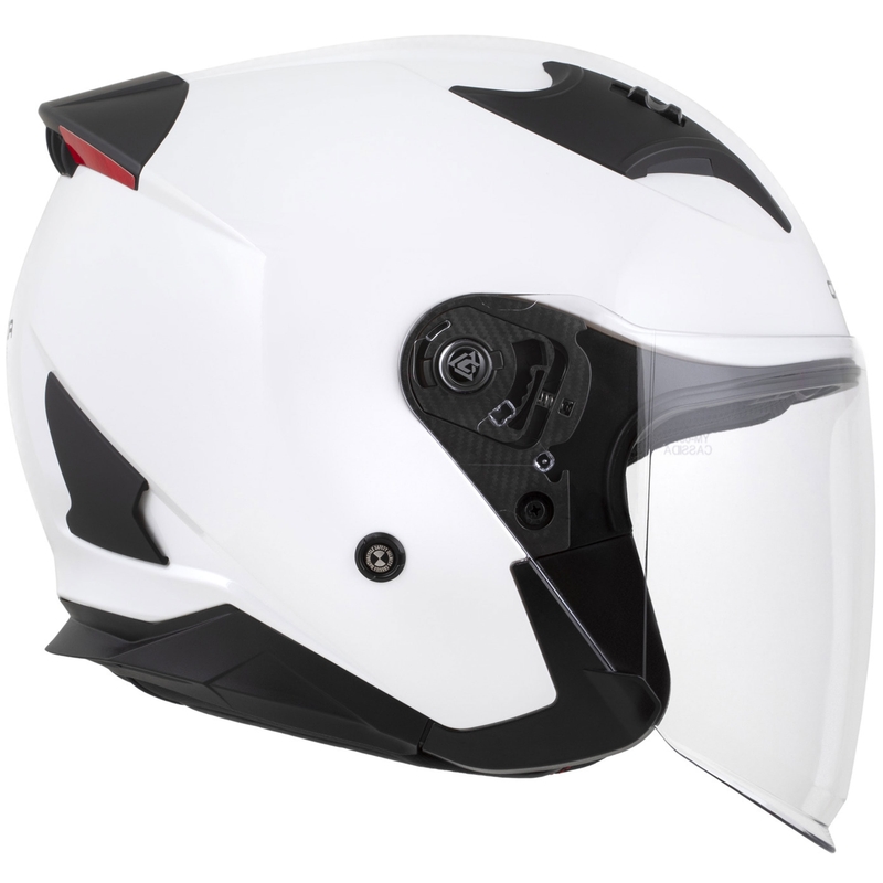 Cassida Reflex 2.0 Solid open face motorhelm wit-zwart