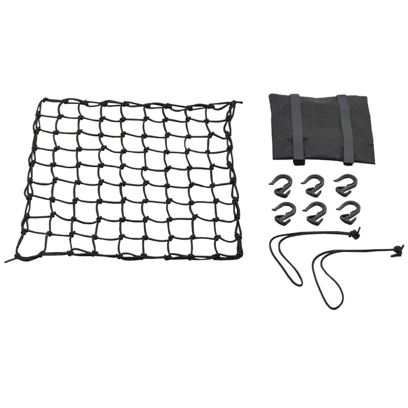 Flexibel bagagenet voor motorfiets met kunststof haken Daytona 40 x 40 cm zwart