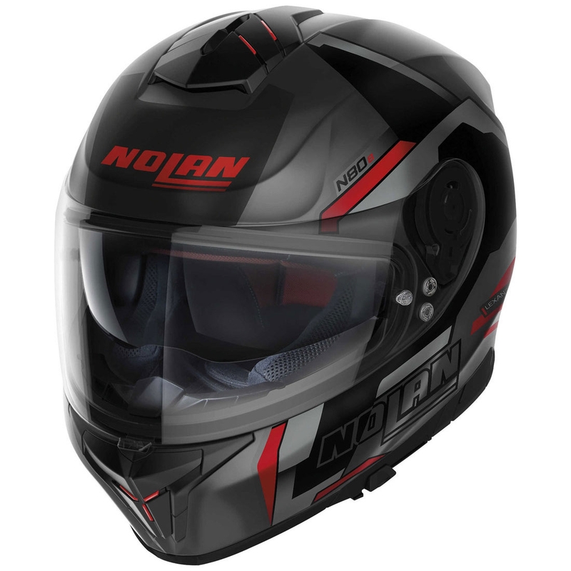 Nolan N80-8 Gezocht N-com integraal motorhelm mat zwart-rood