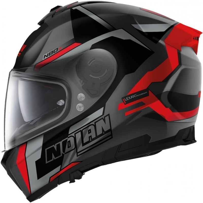 Nolan N80-8 Gezocht N-com integraal motorhelm mat zwart-rood