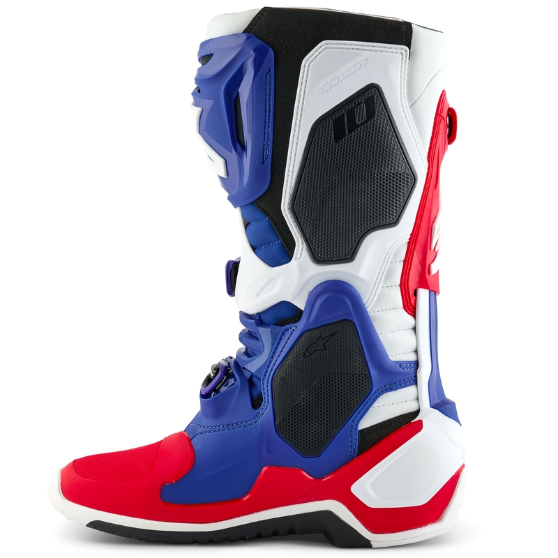 Alpinestars Tech 10 Limited Edition FORTITUDE Motorlaarzen Wit-Blauw-Rood