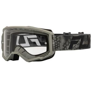 Fly Racing Focus crossbril grijs-zwart met helder plexiglas