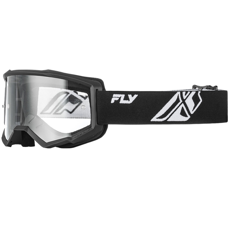 Fly Racing Focus zwart-wit II crossbril helder plexiglas