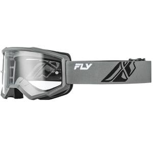 Fly Racing Focus grijs-zwart II crossbril met helder plexiglas