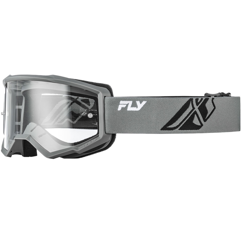 Fly Racing Focus grijs-zwart II crossbril met helder plexiglas