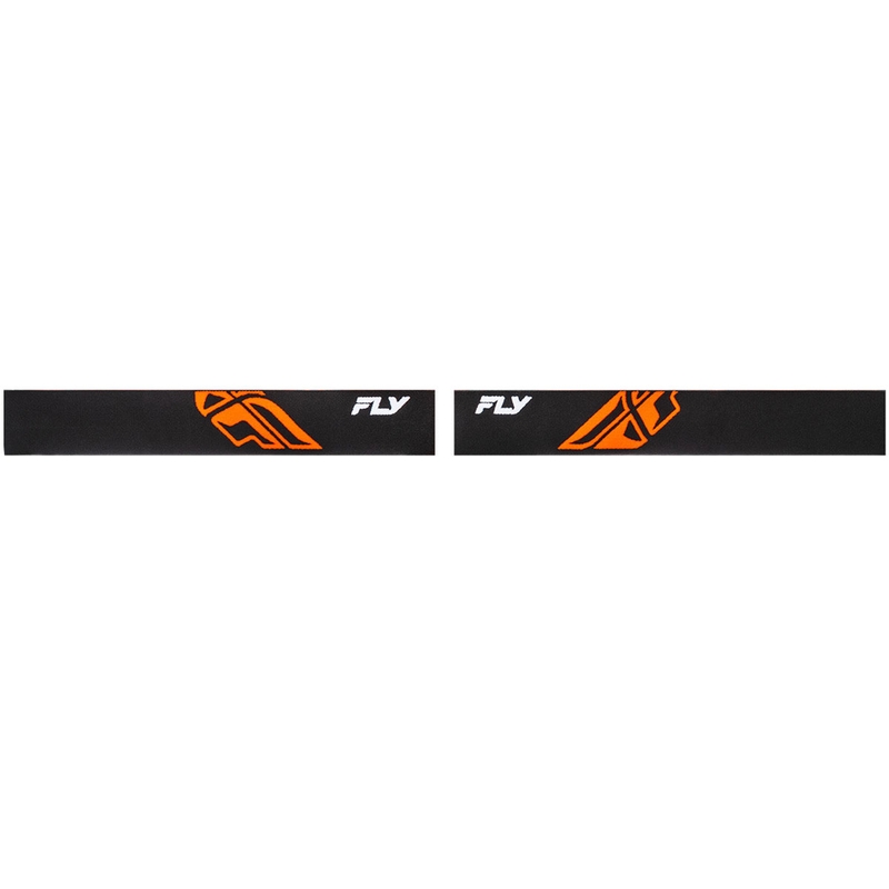 FLY Racing Focus zwart-oranje II kindercrossbril met helder plexiglas