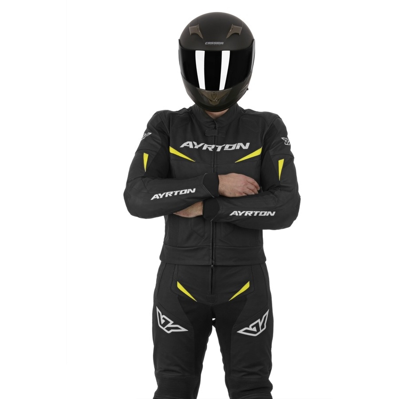 Kombinéza Ayrton Curtiss V8 černo-fluo žlutá