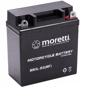 Onderhoudsvrije gelaccu Moretti MB5L-BS, 12V 5Ah zonder spanningsmeter