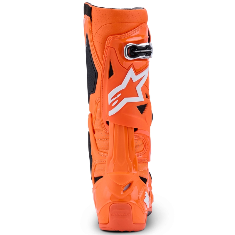 Alpinestars Tech 10 Supervented motorlaarzen fluo oranje-zwart-wit