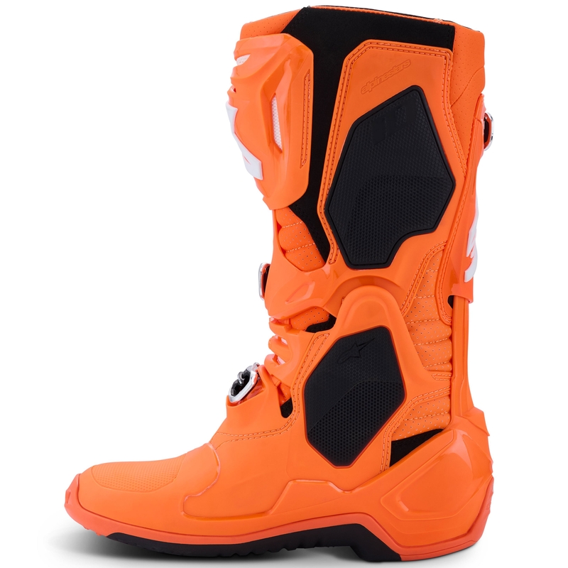 Alpinestars Tech 10 Supervented motorlaarzen fluo oranje-zwart-wit