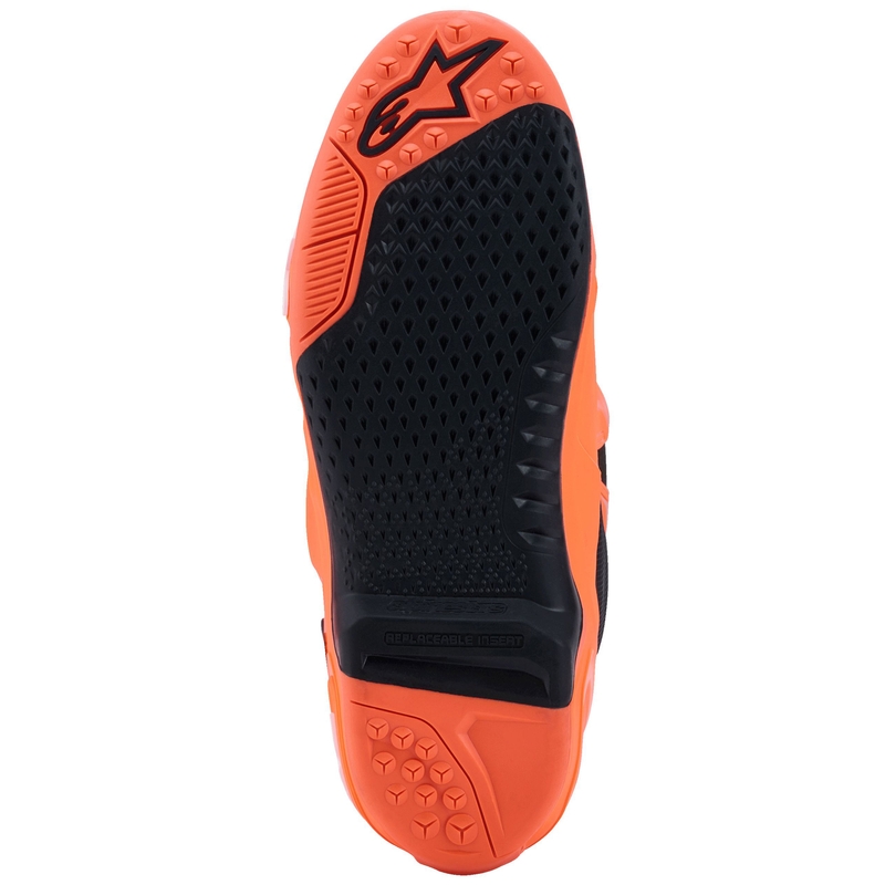 Alpinestars Tech 10 Supervented motorlaarzen fluo oranje-zwart-wit