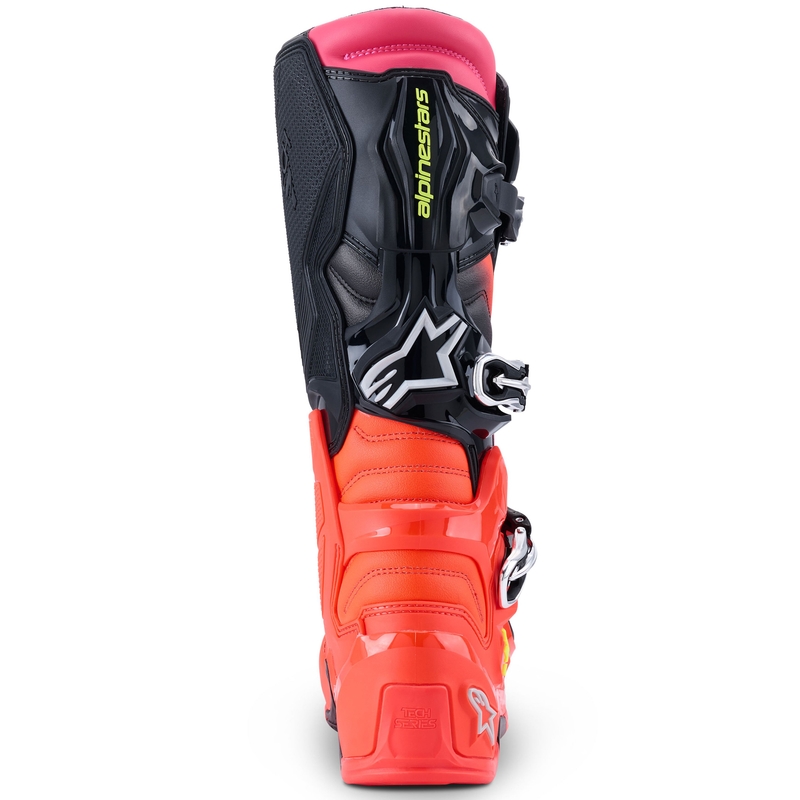 Alpinestars Tech 7 motorlaarzen zwart-fluo rood-fluo roze