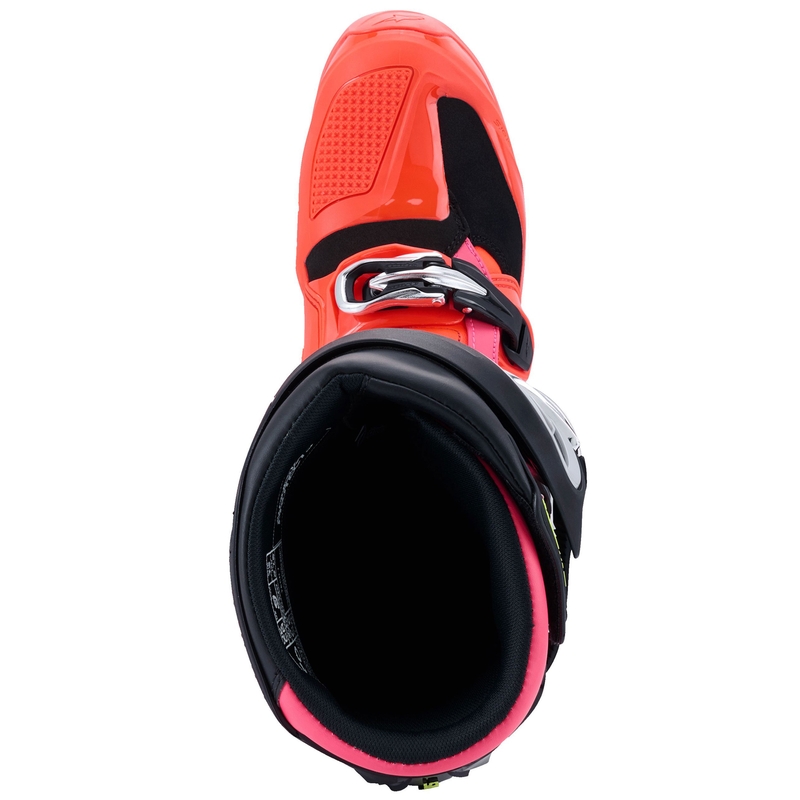 Alpinestars Tech 7 motorlaarzen zwart-fluo rood-fluo roze