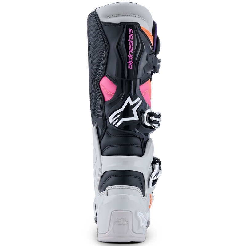 Alpinestars Tech 7 motorlaarzen zwart-lichtgrijs-fluo oranje-verloop
