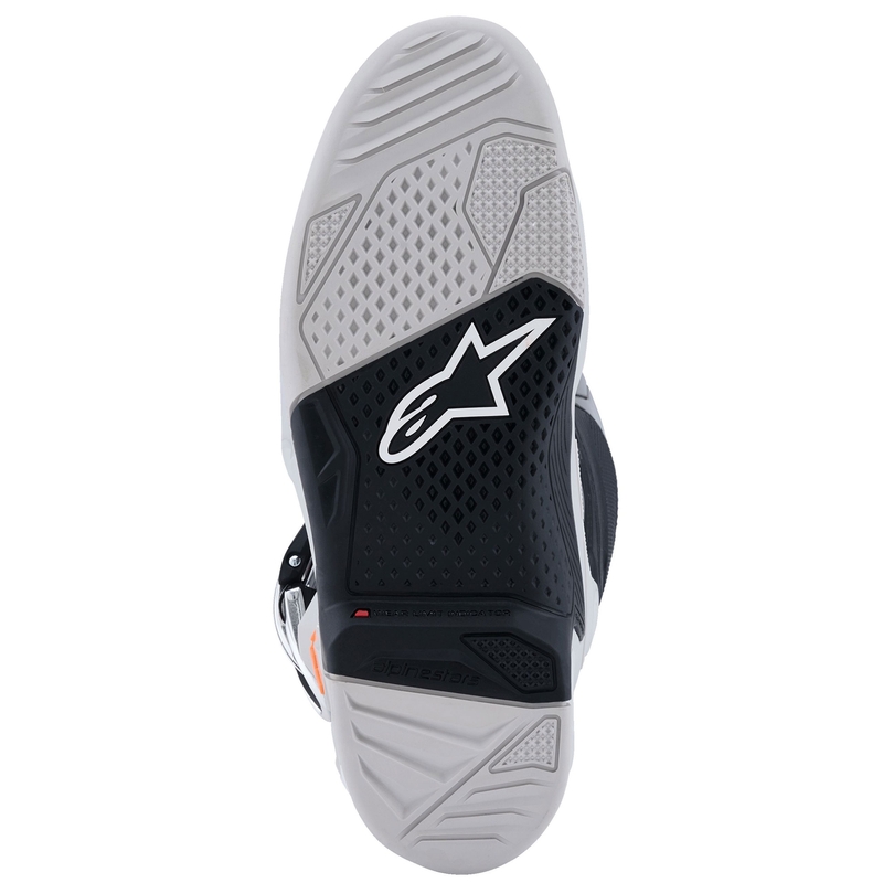 Alpinestars Tech 7 motorlaarzen zwart-lichtgrijs-fluo oranje-verloop