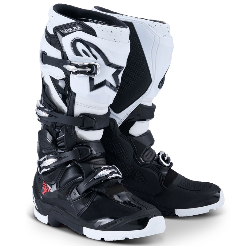 Alpinestars Tech 7 Enduro Motorlaarzen Zwart-Wit