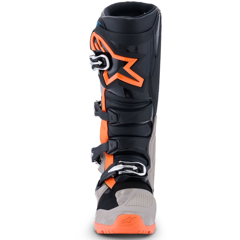 Alpinestars Tech 7 Enduro Motorlaarzen Zwart-Donkergrijs-Fluo Oranje