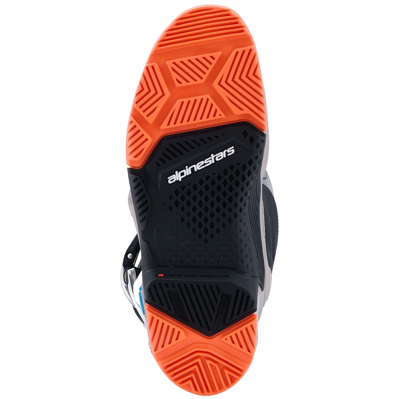 Alpinestars Tech 7 Enduro Motorlaarzen Zwart-Donkergrijs-Fluo Oranje