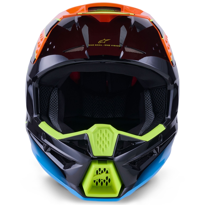 Alpinestars S-M3 Fray crosshelm zwart-fluo oranje-fluo geel-turquoise