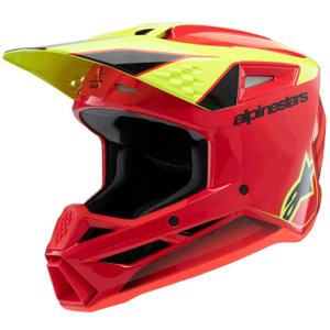 Alpinestars S-M3 Fray crosshelm rood-fluo geel-zwart