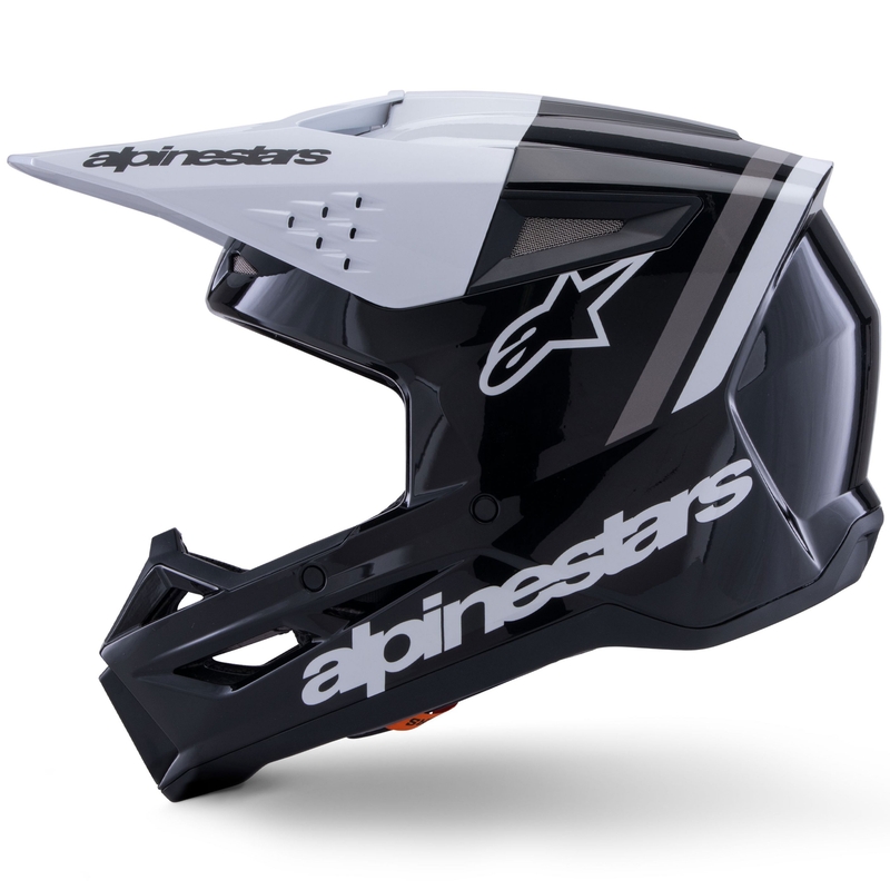 Alpinestars S-M3 Radium crosshelm zwart-wit-grijs