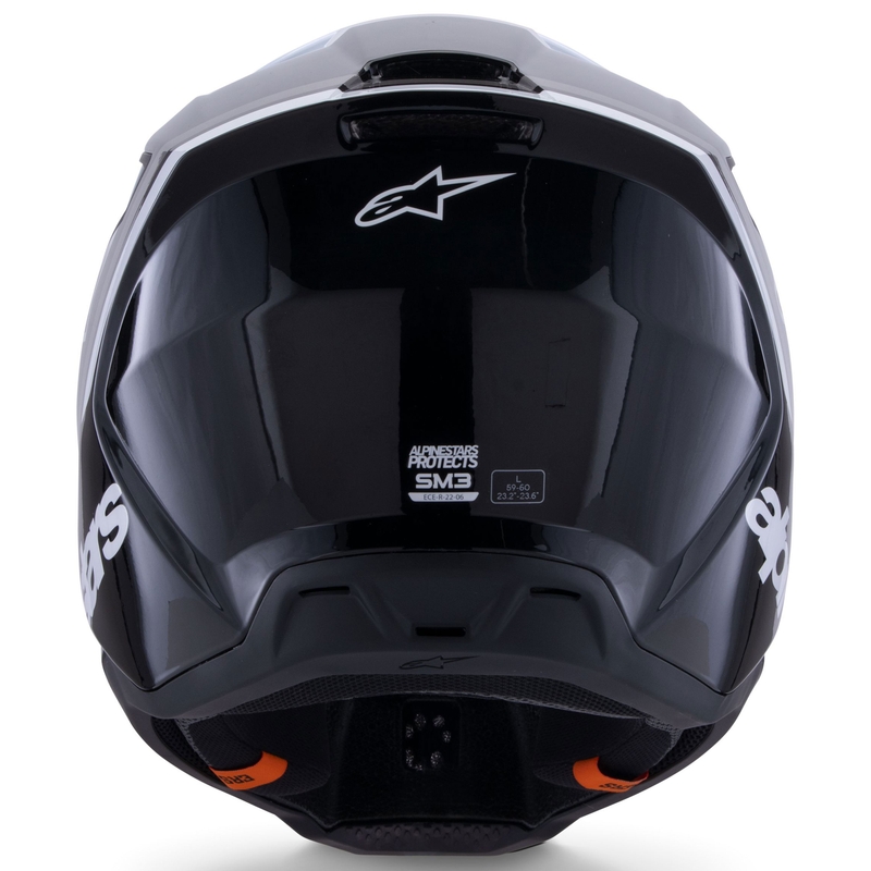 Alpinestars S-M3 Radium crosshelm zwart-wit-grijs