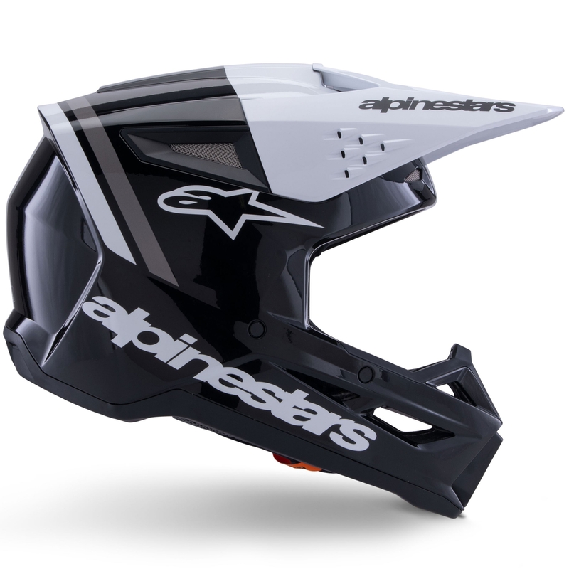 Alpinestars S-M3 Radium crosshelm zwart-wit-grijs