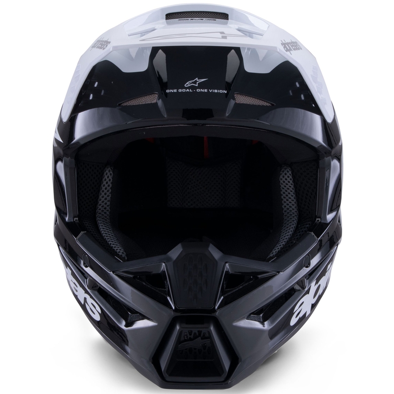 Alpinestars S-M3 Radium crosshelm zwart-wit-grijs