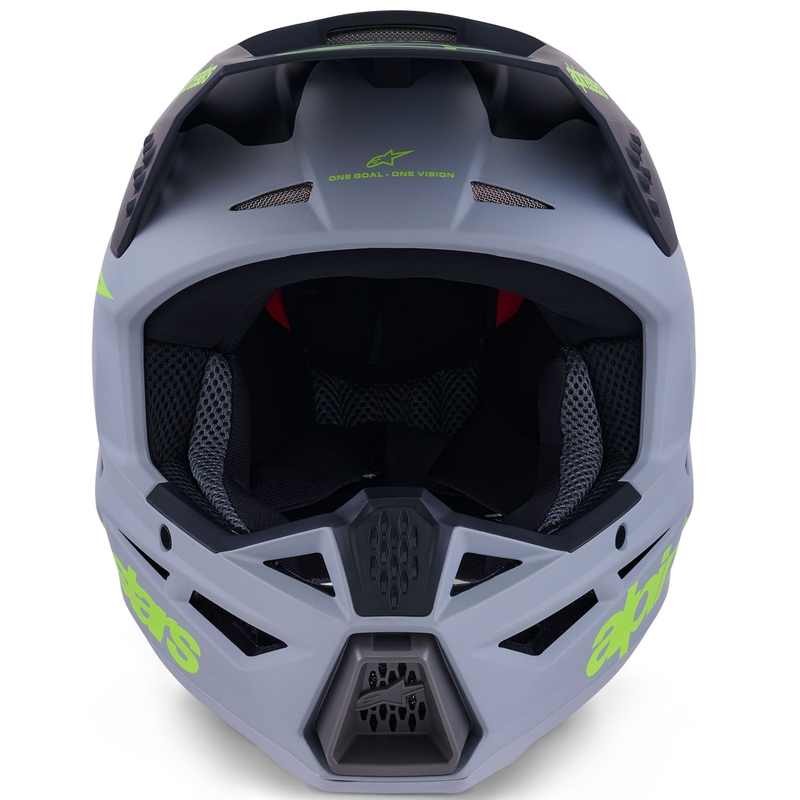 Alpinestars S-M3 Radium crosshelm matgrijs-fluorescent geel-zwart