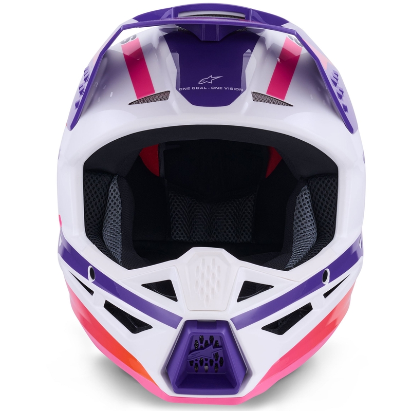 Alpinestars S-M3 Heat crosshelm wit-paars-roze