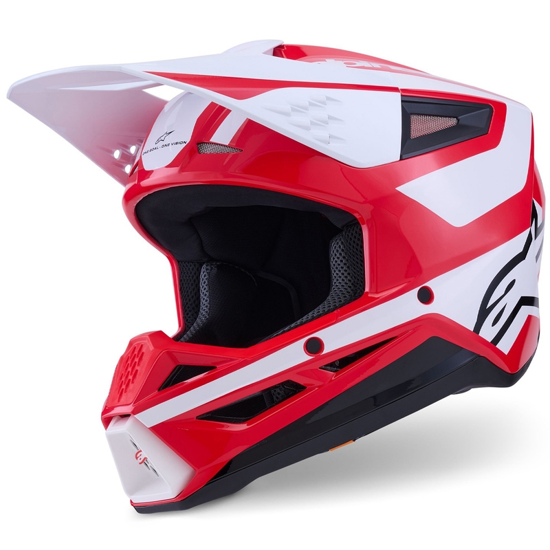 Alpinestars S-M3 Heat motorcrosshelm rood-wit-zwart