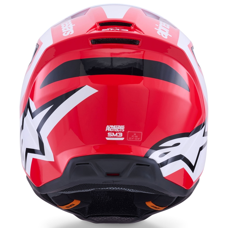 Alpinestars S-M3 Heat motorcrosshelm rood-wit-zwart