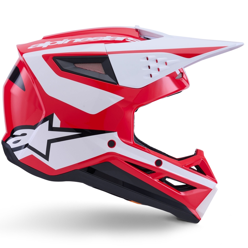 Alpinestars S-M3 Heat motorcrosshelm rood-wit-zwart