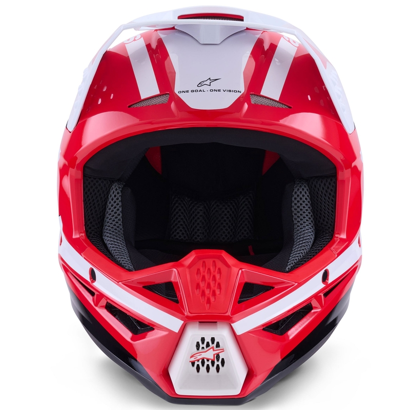 Alpinestars S-M3 Heat motorcrosshelm rood-wit-zwart