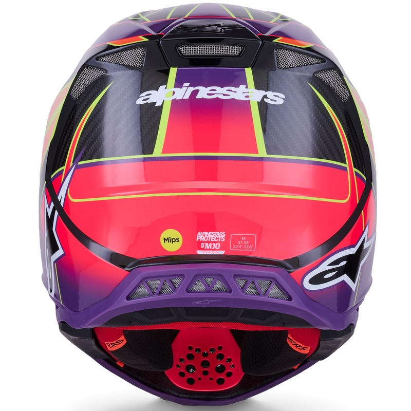 Alpinestars Supertech S-M10 Era Motocrosshelm Roze-Paars-Fluo Geel