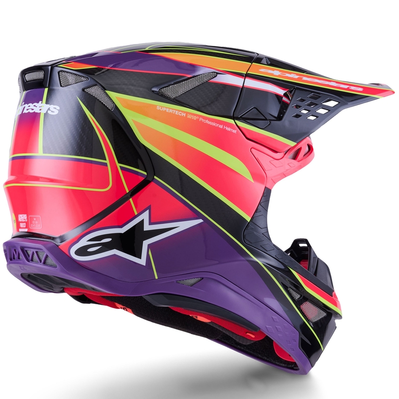 Alpinestars Supertech S-M10 Era Motocrosshelm Roze-Paars-Fluo Geel