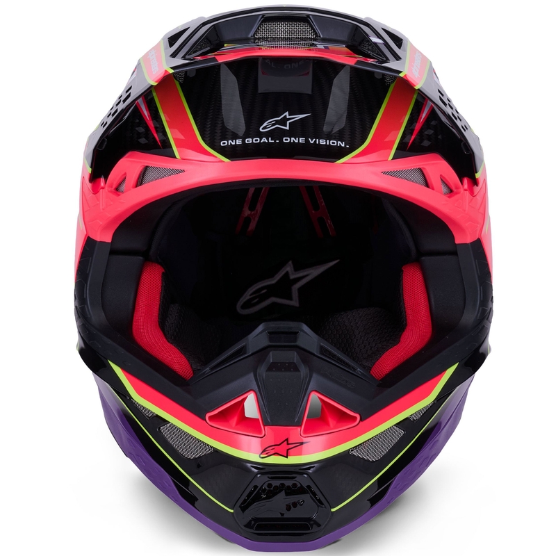 Alpinestars Supertech S-M10 Era Motocrosshelm Roze-Paars-Fluo Geel