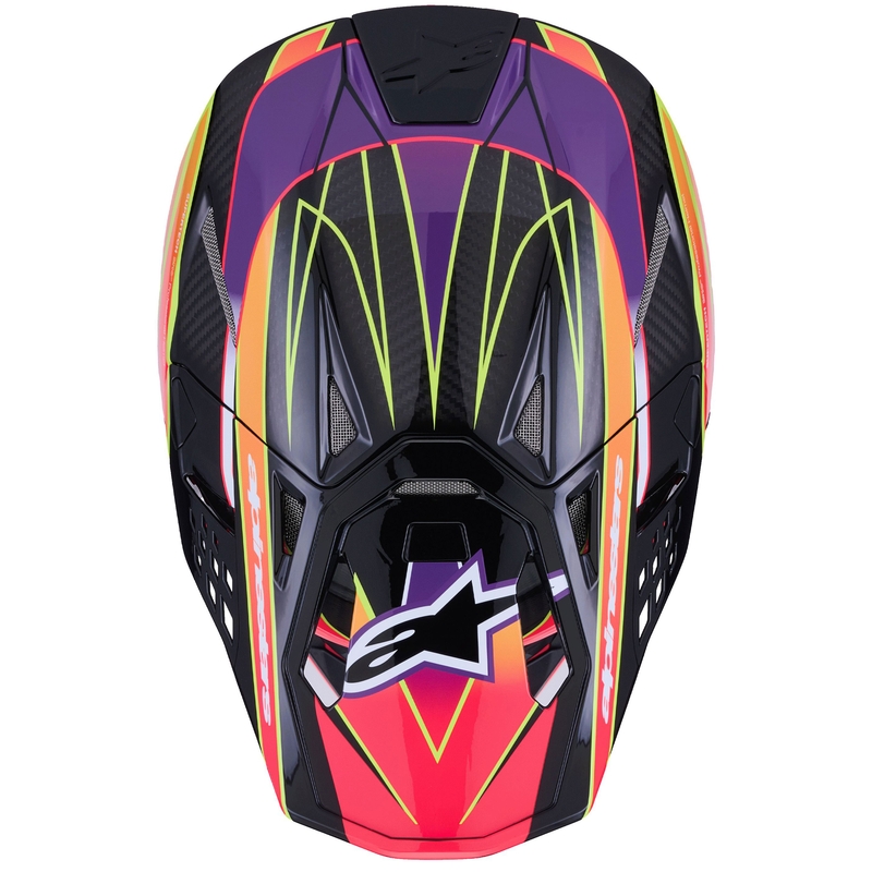 Alpinestars Supertech S-M10 Era Motocrosshelm Roze-Paars-Fluo Geel