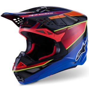 Alpinestars Supertech S-M10 Era crosshelm blauw-rood-fluo geel